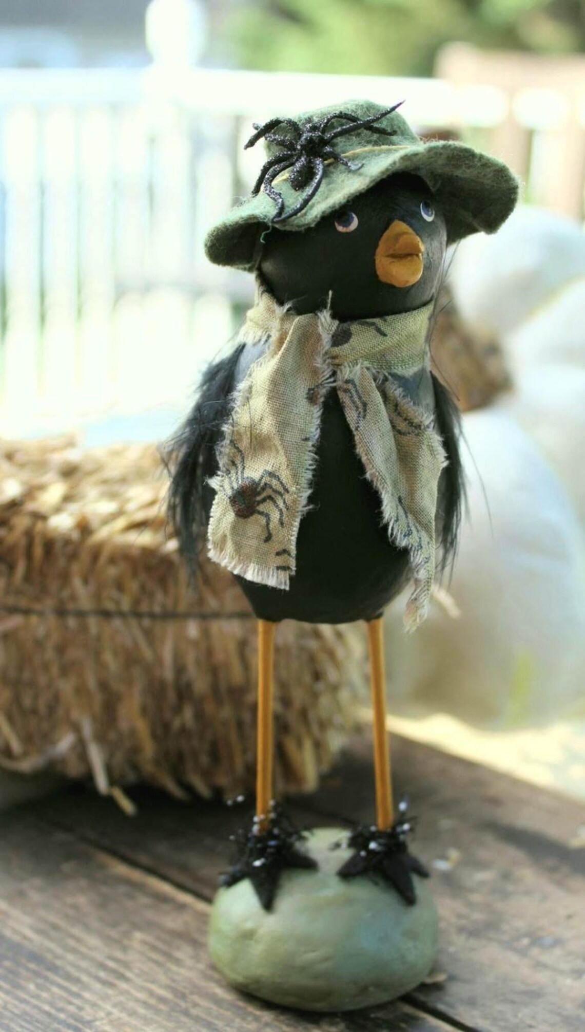 Prim Halloween Crow - TUTORIAL - Etsy