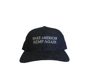 Sombrero de papá MAHA de mezclilla de cáñamo hecho en Estados Unidos