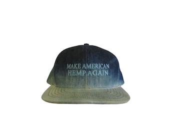 Bill plano de mezclilla de cáñamo hecho en Estados Unidos descolorido a mano