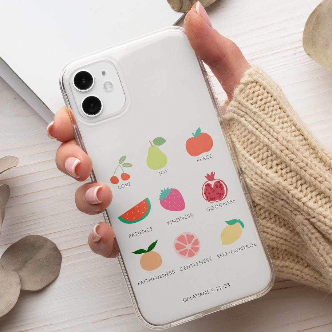 Modern Fruits of the Spirit iPhone Case - Elegant Christian Sketch ...