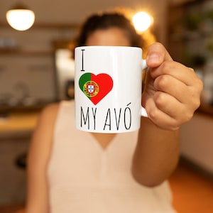 I Love My Avó Portugal Custom Mug Portugal Gift for Family Love Portugal Portuguese Mug Portuguese Pride Custom Mug Gift Portugal Souvenir