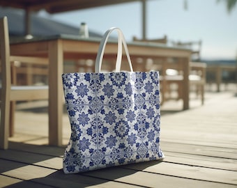 Portugal Custom Tote Bag Portugal Gift Portugal Beach Bag Portugal Souvenir Azulejo Gift for Family Portuguese Gifts