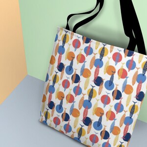 Portuguese Sardine Pattern Tote Bag - Perfect Portuguese Beach Gift - Portugal Tote, Beach Bag, Blue Tile tote, Reusable Bag, Book Bag