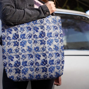 Portugal Custom Tote Bag Portugal Gift Portugal Beach Bag Portugal Souvenir Azulejo Gift for Family Portuguese Gifts