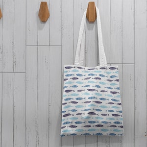 Portuguese Sardine Pattern Tote Bag - Perfect Portuguese Beach Gift