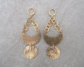 Brass Chain Earrings