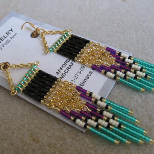 Seed Bead Earrings - Modern Native American