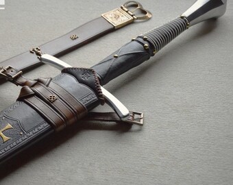 Handmade Carbon Steel Sword: Collectible Display Replica (1060mm Length)