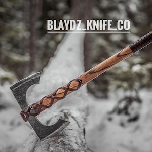 Handmade Double Bladed Viking Axe, Gift for Him image 1