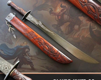 Handmade Viking Japanese Sword: 1095FG Steel Dha with Rayskin Handle