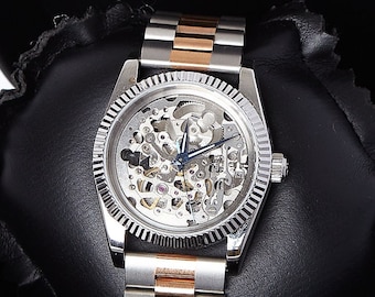 Skeleton Watch made in Italy woman rose-gold and silver jubilee PRE_ORDER