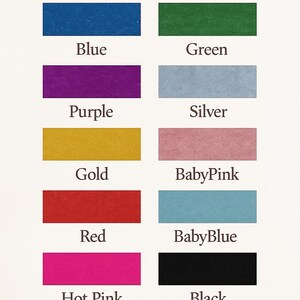 May include: A colour chart showing glitter colours: blue, green, purple, silver, gold, baby pink, red, baby blue, hot pink, and black. The text "GLITTER COLOURS" is at the top, with "LITTLE LOOM by dee" at the bottom.