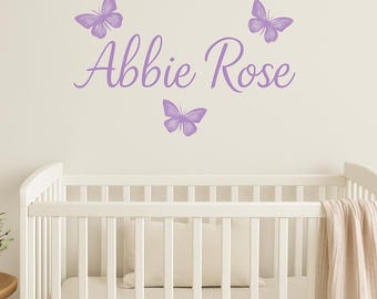Personalised Wall Decal, Custom Baby Name Sticker, Nursery Vinyl Wall Art, Kids Room Decor, Removable Baby Shower Gift