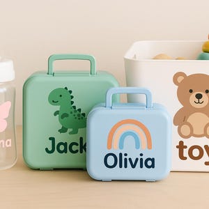 Personalised Name Stickers, Custom Vinyl Decals for Baby Bottles, Lunch Boxes, Toy Storage, Waterproof Name Labels for Kids