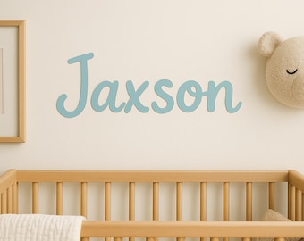Personalised Vinyl Name Decal, Nursery Wall Sticker, Custom Baby Name Sign, Removable Wall Art for Kids Room Decor
