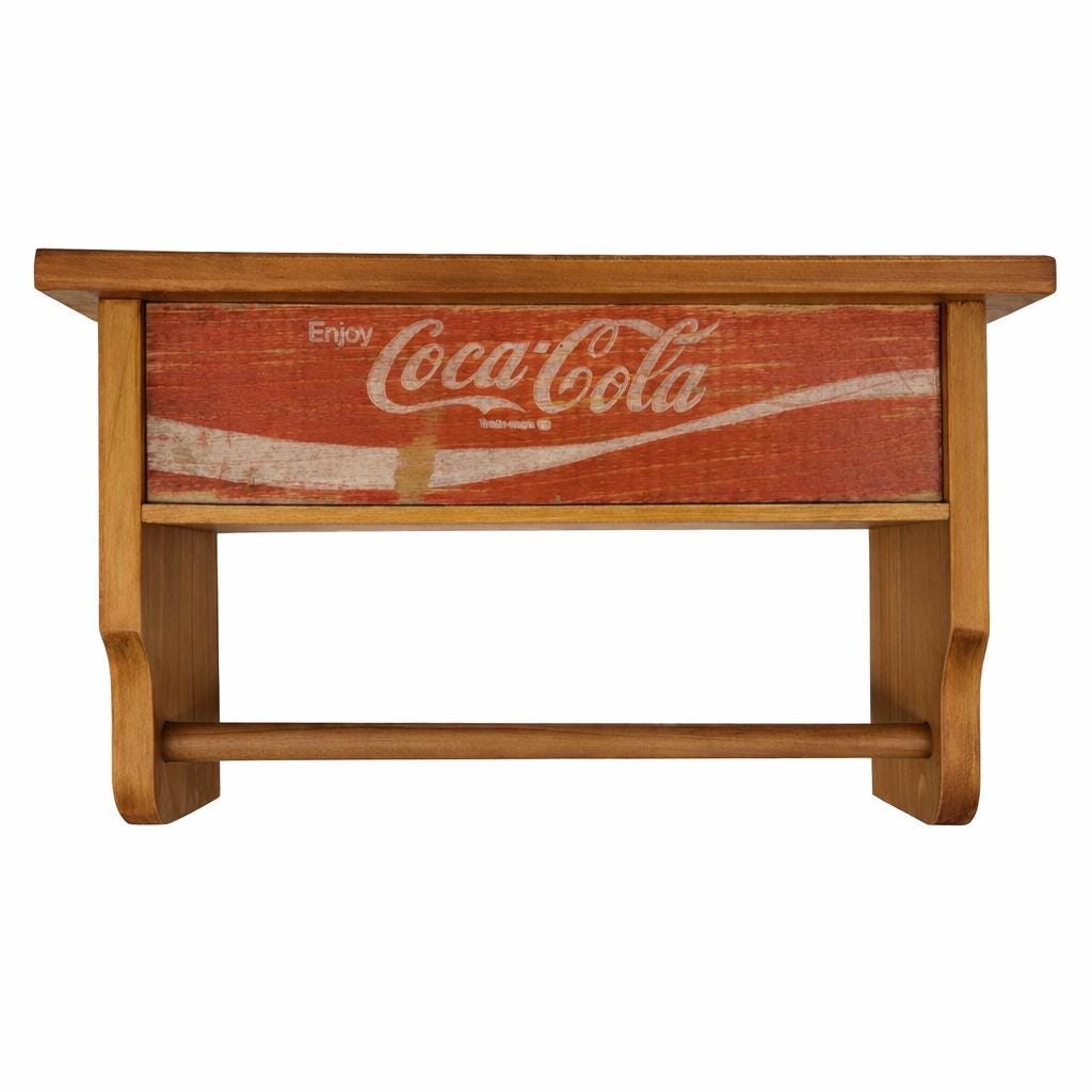 Coca-Cola The Coke's on me 木製パネル Coca-Cola The Coke's on me