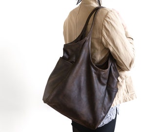 Minimal Tote | large | shoulder bag tote | leather handbag tote