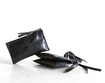 EDC WALLET | leather wristlet clutch - compartmented
