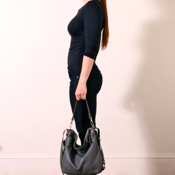 MID HOBO PACK  -   'three in one' - leather backpack - choose your colors and finishes