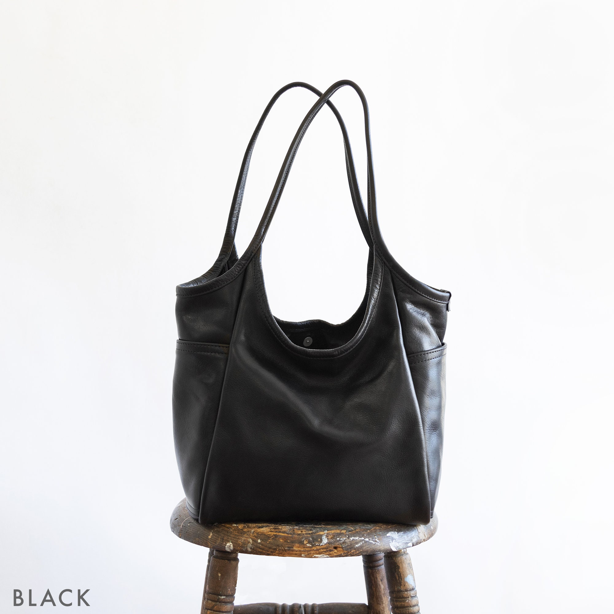 Minimal Tote Large Shoulder Bag Tote Leather Handbag | Etsy