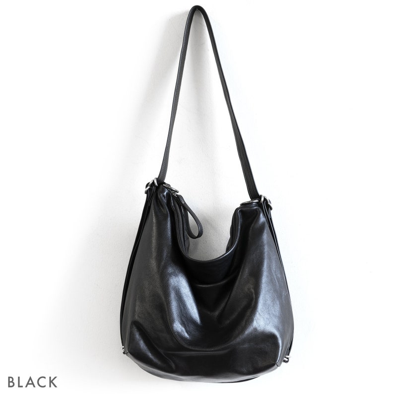 3-in-1 Hobo Pack Adjustable Backpack Shoulder Bag Leather - Etsy