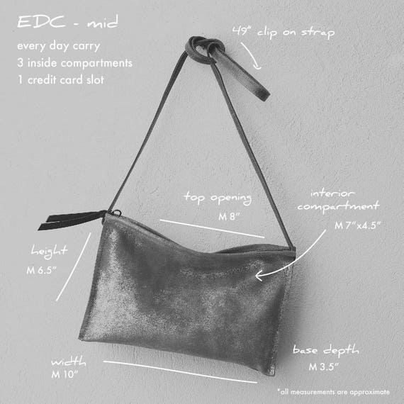 EDC Compartment Clutch Medium Clutch or Crossbody Bag With 