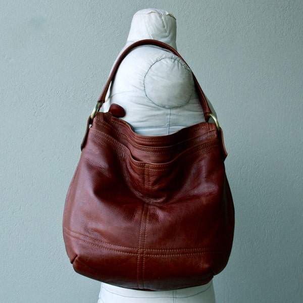 BOHO PETITE with outside pockets and int zippered pocket - leather hobo - Soft and Slouchy - choice of leather