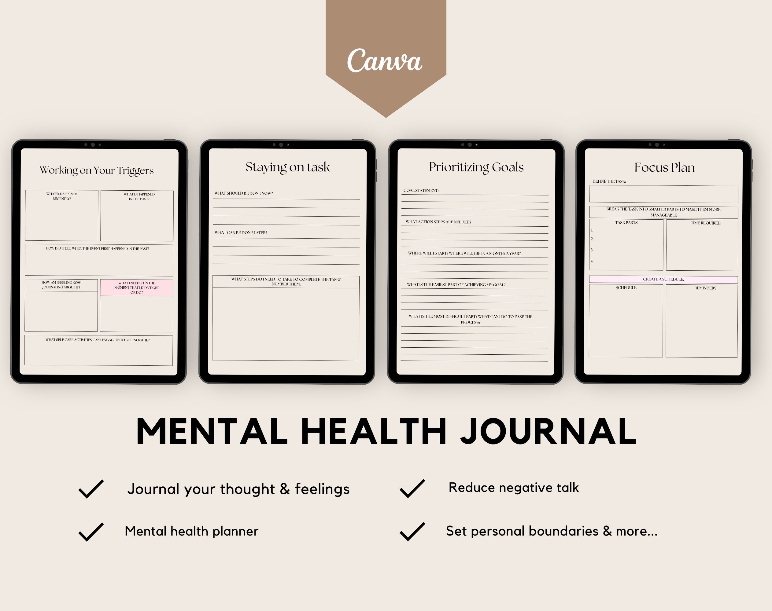 Mental Health Journal Printable, Mental Health Journal, Printable Mental Health Journal Printable, Mental Health Journal, Printable