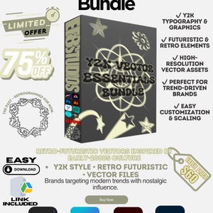 Y2K Vector Graphics Pack – Retro Streetwear Design Assets (Digital Download)