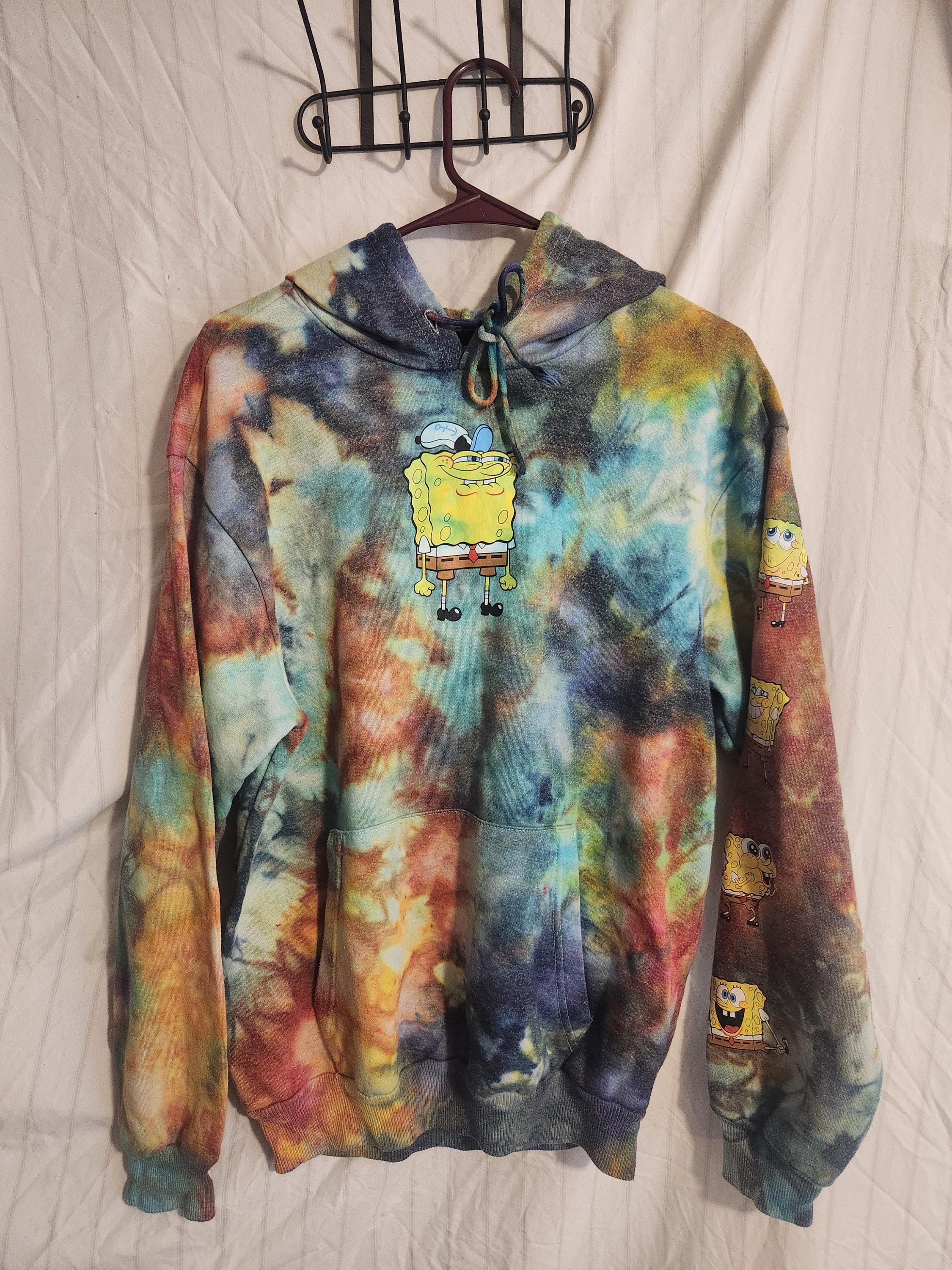 Tie dye spongebob hoodie clearance