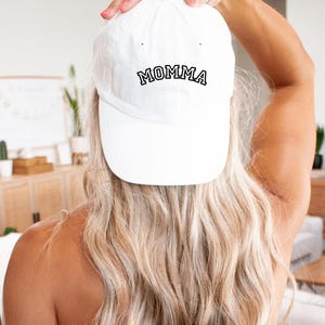 Embroidered Momma Baseball Cap - 100% Cotton Low-Profile Hat | First Time Mom Gift | Stylish Embroidered Mom Apparel | 7 Color Options