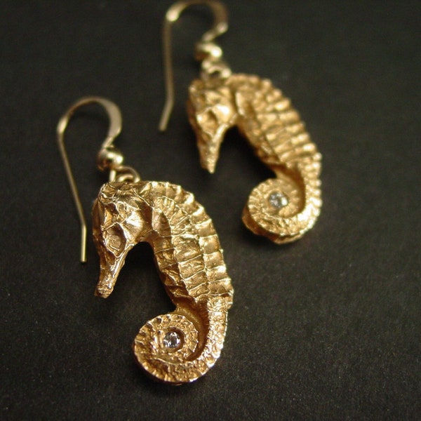 Seahorse Earrings - Sea Horse Earrings - Seashell Jewelry - Hippocampe - Hippocampus Earrings - Seepferdchen