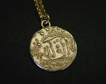 Iceni Norfolk Wolf Necklace - Celtic Coin