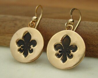 Fleur de Lis Earrings: Handcrafted French Symbol Jewelry