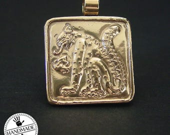 Mayan Jaguar Necklace: Hand-carved God Ek Balam Pendant - Mesoamerica Inspired