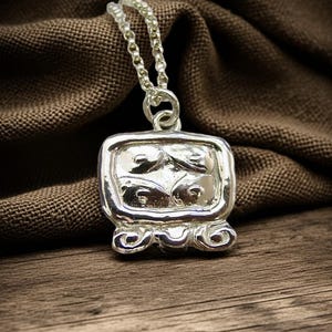 Lamat Tzolkin Necklace - Hand Carved SOLID Sterling Silver Symbol for New Beginnings- Mayan Calendar Day Sign Zodiac