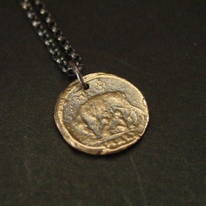 Romulus and Remus with She Wolf Necklace: Handcrafted Capitoline Wolf Ancient Roman Coin Reproduction