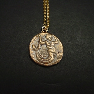 Merman Triton Coin Necklace Son of Poseidon Coin Necklace