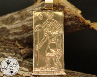 Set Egyptian God of Chaos Pendant Necklace - Hand Carved Egyptian Jewelry - Ancient Egypt - Seth God