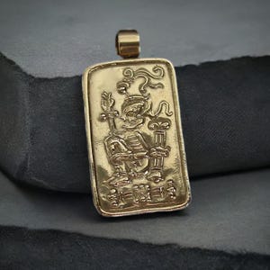 Cizin Mayan God of Death & Earthquakes Pendant - Hand Carved Mictlantecutli Aztec Necklace - Xibalba Mexico Yucatan
