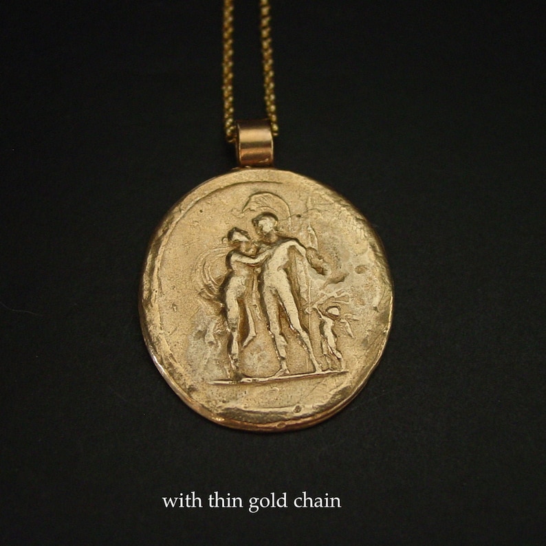 Aphrodite Cupid and Ares God of War Necklace Mothers Day Etsy