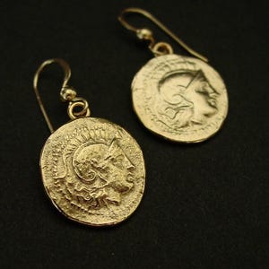 Athena Earrings - Minerva - Handcrafted Ancient Goddess of Wisdom and Justice - Percy Jackson Earrings - Greek Mythology