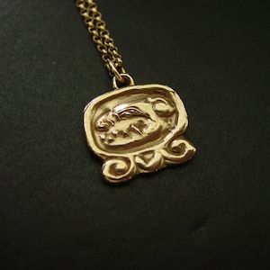 Dog Mayan Necklace Tzi - Talisman for Advisor, Helper, Justice, Law and Order - Tzolkin Mesoamerican Jewelry