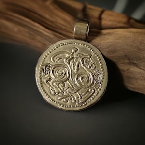 Sleipnir Horse and Odin Pendant - Hand Carved Viking Odin Horse from Norse Mythology