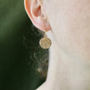 Goddess Rhiannon Celtic Coin Earrings Gaulish Goddess Epona Museum Replica image 3