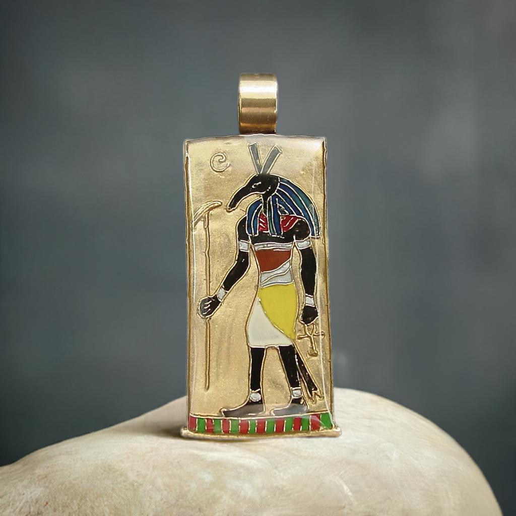 エジプトの混沌の神のネックレスセット - 手彫りとペイントのペンダント - Etsy 日本
