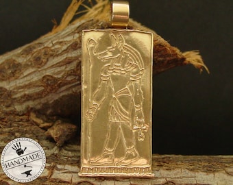 Anubis Necklace Standing - God of Death - Hand Carved - Ancient Egypt - Anubis Pendant - Egyptian Jewelry - Fathers Day Gift - Collier Homme