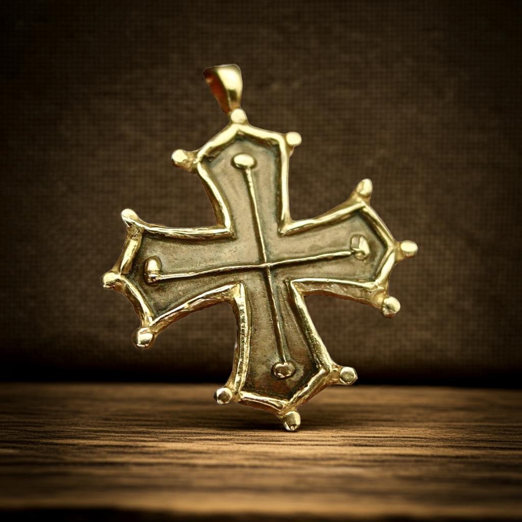 Cathar Occitan Cross Pendant - Hand Carved Medieval Crusader