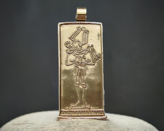 Osiris Pendant Necklace - God of the Underworld and Rebirth: Hand-carved Egyptian Replica