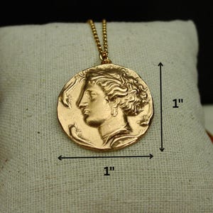Persephone Necklace: Handcrafted Goddess Proserpina Ancient Greek Coin Pendant image 9